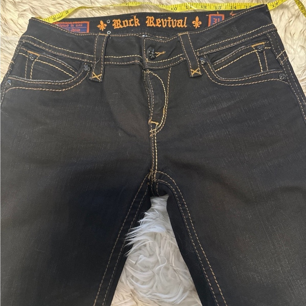 Rock revival black boot cut jeans 31